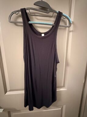 lululemon athletica Black Ribbed Scoop Neck Tank